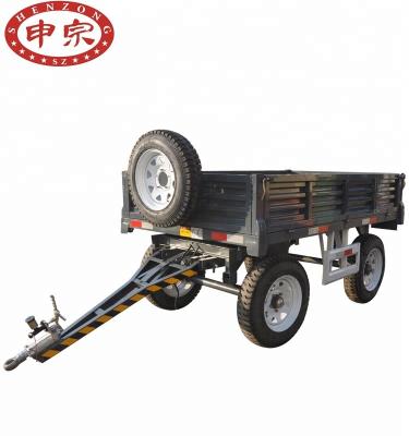 China Truck Trailer Factory Directly Sale 2ton Four Wheels Cultivate Trailer For Tractor With Spare Tire for sale