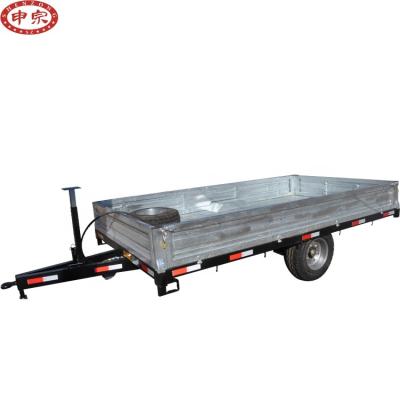 China Truck Trailer 3000kgs Galvanized Farm Tractor Trailer Hydraulic Dump Trailer for sale