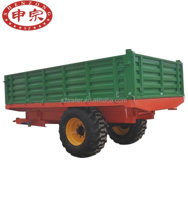 China Hot Selling 8 Ton Hydraulic System Single Axle Farm Tractor Dump Tipping Trailer for sale