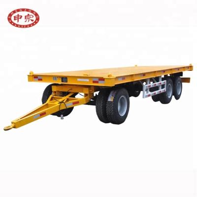 China Truck Trailer 20ton Chassis Fine Frame Registration For 20ft Container Flatbed Trailer for sale