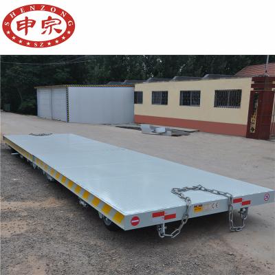 China Truck Trailer 10 Ton Industrial Low Bed Flatbed Truck Semi Trailer for sale