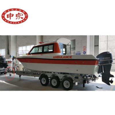 China Boat Trailer Rubber Roller Galvanized Three Axle Boat Trailer For Sale for sale