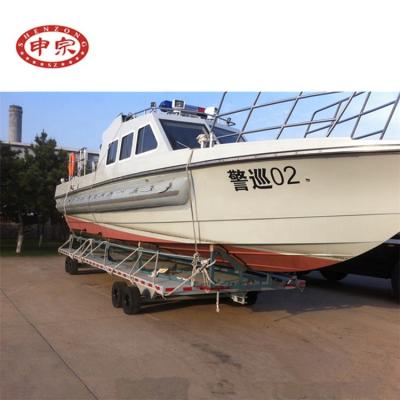 China Galvanized Boat Trailer Heavy Duty Low Bed Flatbed Boat Trailer for sale