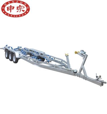 China Heavy Duty Boat Trailer 3 Axle Boat Trailer for sale