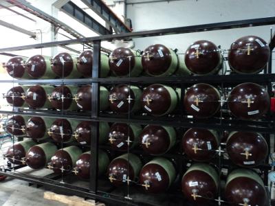 China Type 2 Fiber Glass CNG Cascade , Compressed Natural Gas Storage Tanks 200LX 24PCS for sale