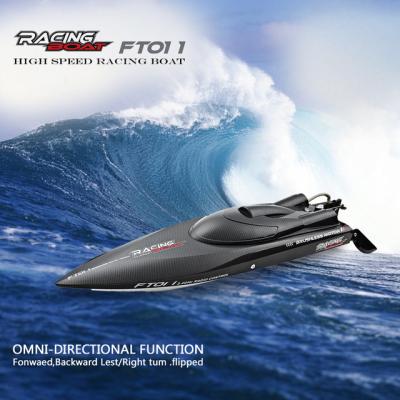 China RC Model Feilun FT011 2.4G 55KM/H Speed ​​Brushless Motor RC Water Cooled Racing Boat With Remote Control for sale