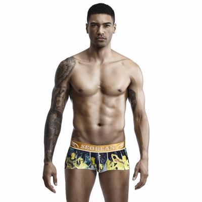 China New Style Antibacterial European Men's Boxers Comfortable Printed Men's Clothing Breathable Underwear Large Size Men's Underwear for sale