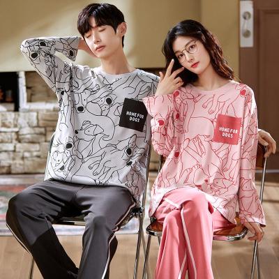 China QUICK DRY pajamas lovers autumn and winter cotton new sheath long pants students can use home clothes men pajamas for sale