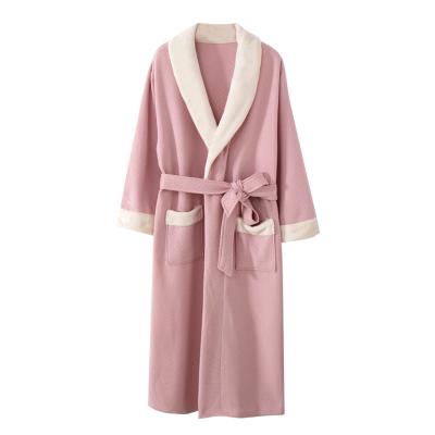 China Women's winter thermal long robe three layers cotton bathrobe warm pajamas beautiful student thick cool nightgown for sale