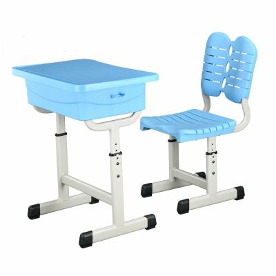 China Modern Single Seater School Furniture School and Student Classroom Furniture Adjustable ABS Plastic Desk and Chair Chair Set for sale