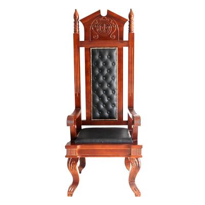 China Executive Chair Luxury Design Finely Carved High Back Solid Wood PU Court Court Room Leather Judge Chair for sale