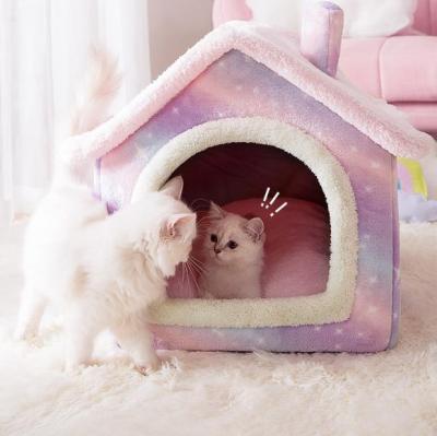 China Warm Dog Teddy Four Seasons Removable Washable Cat Bed Pet House Breathable Winter Kennel Small for sale