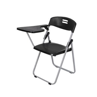 China Factory Plastic Foldable Folding Chair Office Meeting Room Training Chair With Writing Board School Student Chair for sale