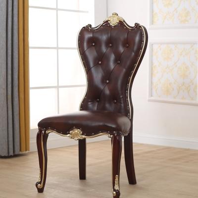 China Modern 2022European Style Dining Chair Single Backrest Leather Restaurant Chair for sale