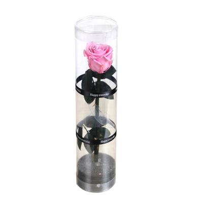 China real preserved roses flower single forever rose D7.3*H31cm for sale