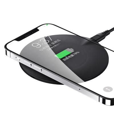 China Wireless Charging 2021 Hot-selling 15W Portable Wireless Charger Mobile Phone QI Fast Charging Battery Charger 2021 QI For iPhone Android for sale