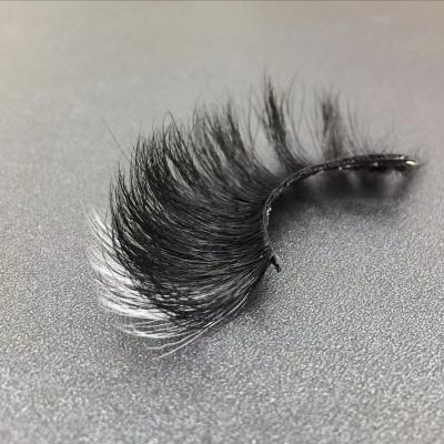 China Mink Lash Colored Lash Layered Handmade Real Natural Colored Mink Eyelashes Full Strip 25mm Long Packaging Custom Color for sale