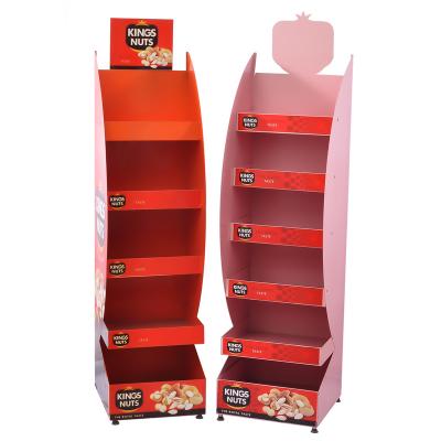 China POP Shelving Display Pet Food Snacks New Products Display Stand With Wheels for sale