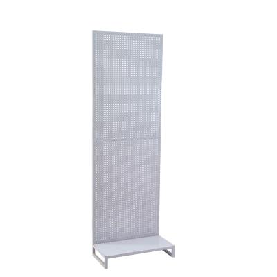 China Eco-friendly Hot Selling Floor Standing Tool Hardware Metal Display Rack Pegboard Shelf Rack for sale