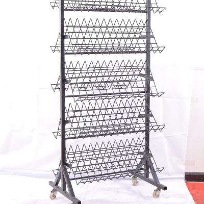 China Double Sided Metal Wire Locker Shelf Magazine Display Book Display Rack Grocery Display Stands for sale