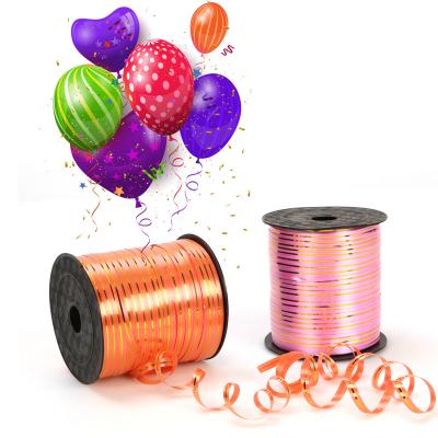 China Beautiful party balloon curling ribbon gold thread curling ribbon gift wrapping crimpted curling ribbon for sale