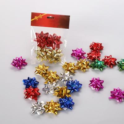 China Iridescent rugby ball A  Assorted colors pull star bow christmas gift packing decoration floral ribbon bow for sale