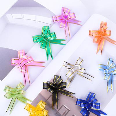 China Iridescent rugby ball Festival Decoration  Yarn Gift Box Gift Wrapping Bag Ribbon   Pull Butterfly Bow for sale