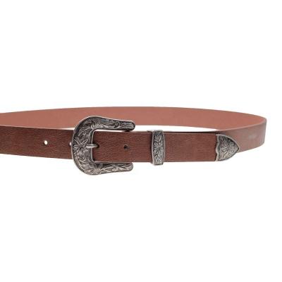 China High quality hot sale fancy women PU eco-friendly casual brown leather belt for custom logo for sale