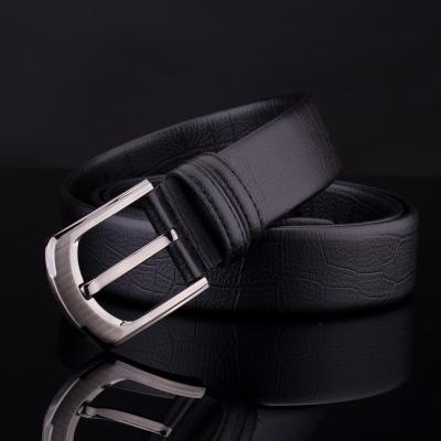 China Custom Made High Quality Pin Buckle Belts Simple Genuine Leather Cowboy Fashion Designer High Quality Pin Buckle Belt For Men for sale