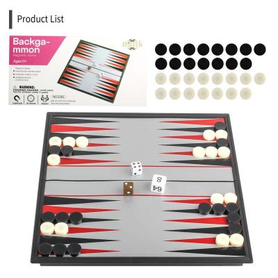 China Factory Eco-Friendly Custom Supplier Game Complete Set With Folding Board For Storage Magnetic Plastic Backgammon Game for sale