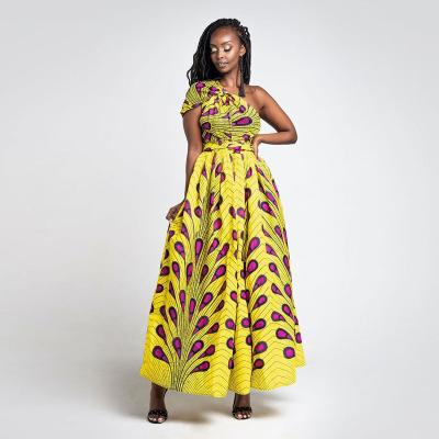 China African Wedding Dresses Print African Wedding Dress Long Tube Top Women Anti-Static African Dresses Women for sale