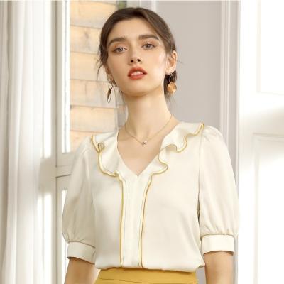 China Anti-pilling wom Mexican embroidered blouse blous plus size yelow blouse for sale