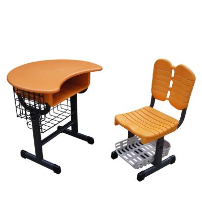 China School Traditional ABS Plastic Desk And Steel Stand Desk And Chair for sale