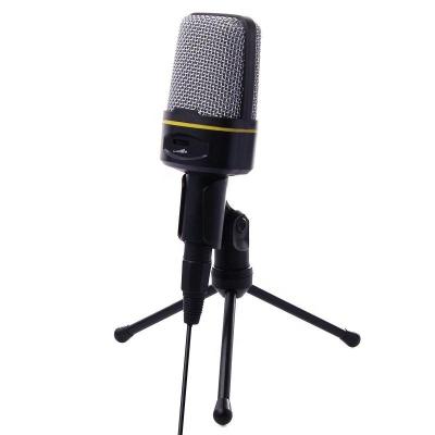 China Handheld microphone factory condenser 3.5mm cable studio direct plug, suitable for computer with tripod for sale