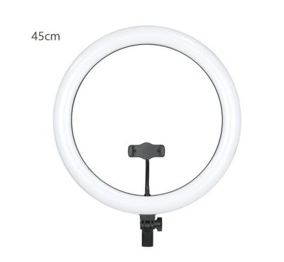 China 18 Inch LED Ring Lamp Filling Arc Lamp PORTABLE Standalone Adjustable Mobile Phone Bracket Lighting Photography Lighting Arc Lamp for sale