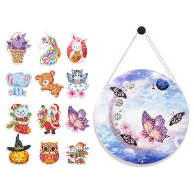 China New general decorative painting new 5D Diamond Painting Door Tag Diamond paste Christmas classical/postmodern creative soft magnetic holiday Halloween for sale