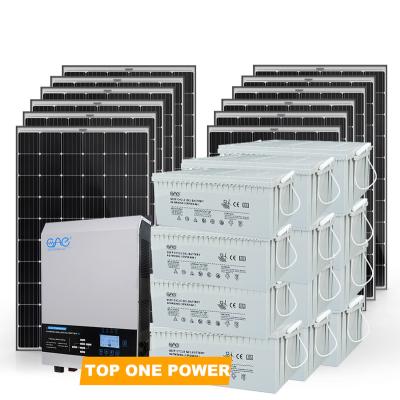 China Solar Home System 5kw 7kw 10kw 12kw 15kw 100kw Complete Solar System Off Grid Solar Power System For Home for sale