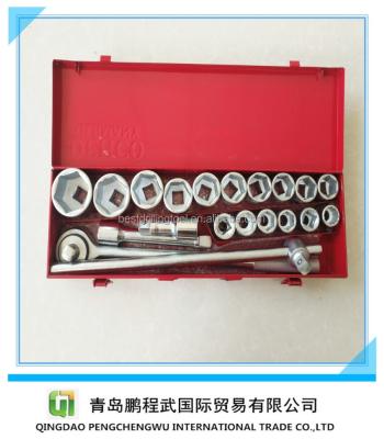 China Auto Repair Tools 21pcs Heavy Hold Set Auto Repair Tools Red Iron Box for sale