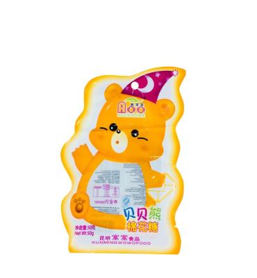 China Special Shape Moisture Proof Plastic Packaging Bag For Cotton Candy for sale