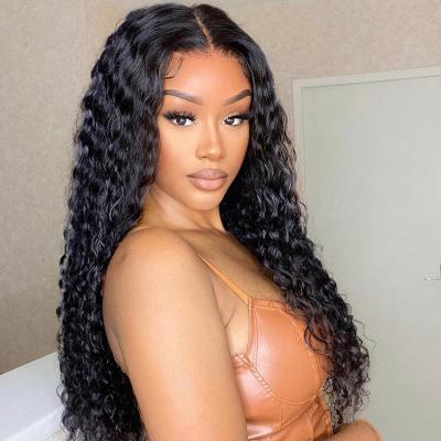 China Water Wave Drop Shipping Water Wave 13x4 Glueless HD Lace Wig Vendors 150% 180% 200% Pre Plucked Frontal Water Waves Lace Wigs for sale