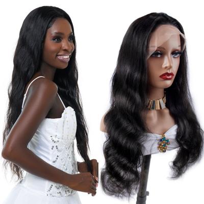 China Lace Front Wig For Women 40 Inch Frontal Raw Brazilian Hair Full Body Wave 13X4 Human Hair Lace Closure Wig for sale