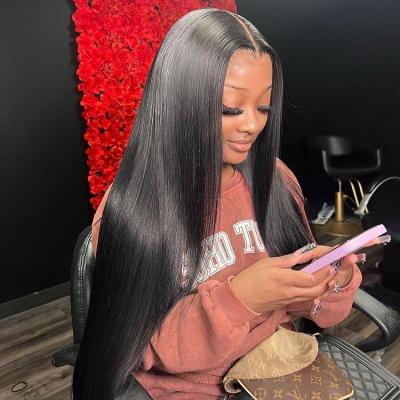 China Grade 12A Glueless Human Hair Wigs Silky Straight Peruvian Hair 100% Full Lace Wigs 360 Full Lace for sale