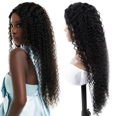 China Deep Wave 180 Density Depp Cambodian Hair Deep Wave Wigs Unprocessed Virgin Hair Cuticle Aligned Raw Hair Wigs Full Lace Frontal Wig for sale