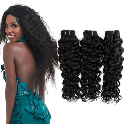 China Water Wave Cuticle Aligned Mink Brazilian Virgin Raw Indian Hair Bundles Water Wave 12A Grade Raw Unprocessed Hair Bundles for sale