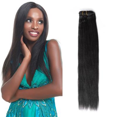 China Straight Yaki Hair Bundles 100% Unprocessed Cambodian Raw Hair Bundles Yaki Weave for sale