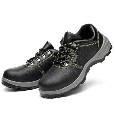 China Oil-resistant and waterproof two-layer Kraft PU steel toe injection-molded safety shoes safety boots for sale