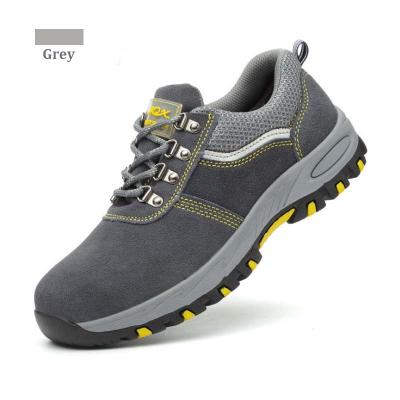 China Cow Leather Steel Toe Suede Low Cut Toe Low Flat Steel Toe Safety Shoes,Genuine Leather Men Work Shoes for sale