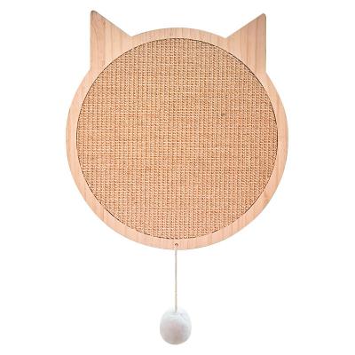 China Hot Selling Viable Cat Face Scratcher Round Oval Cat Scratching Toy Cat Scratcher for sale