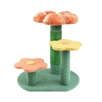 China 2022 Viable New Design Cat Tree Climber Scratching Popular Interactive Flower Bed Cat Tree Cat Climber Scratching for sale