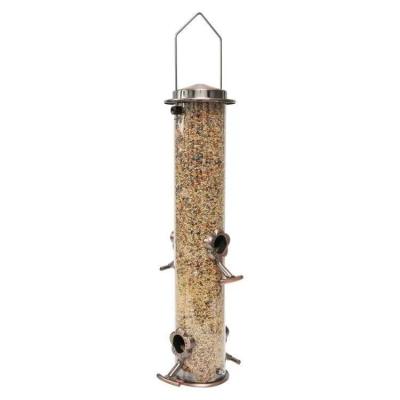 China Viable Wholesale Classic Birds Food Feeder Cage Outdoor Hanging Tree Bird Shelter Bird Cage House Feeder for sale